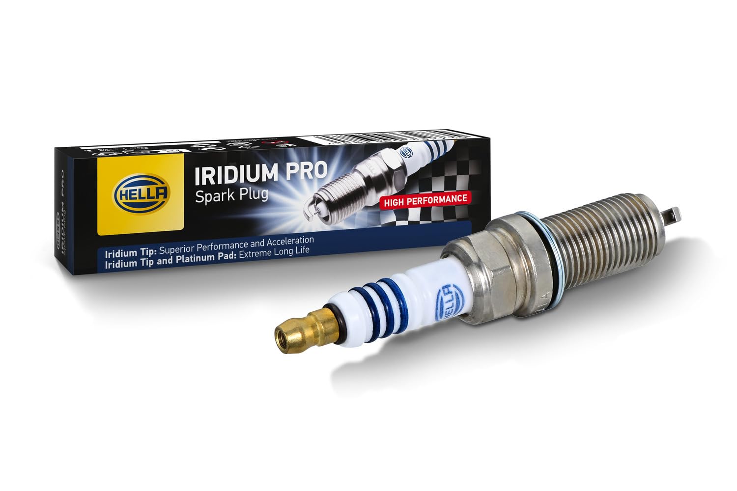 HELLA 8EH 188 706-081 Zündkerze - Iridium Pro IMJ8RC4-10P - Schlüsselweite: 16 - Gewindelänge: 26.5mm - Elektrodenabstand: 1.0mm von Hella