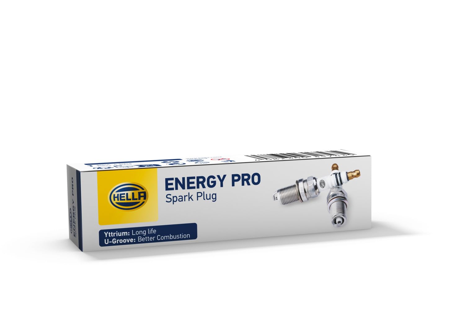 HELLA 8EH 188 708-051 Zündkerze - Energy Pro YFJ8RCP-10U - Schlüsselweite: 16 - Gewindelänge: 26.5mm - Elektrodenabstand: 1.0mm von Hella