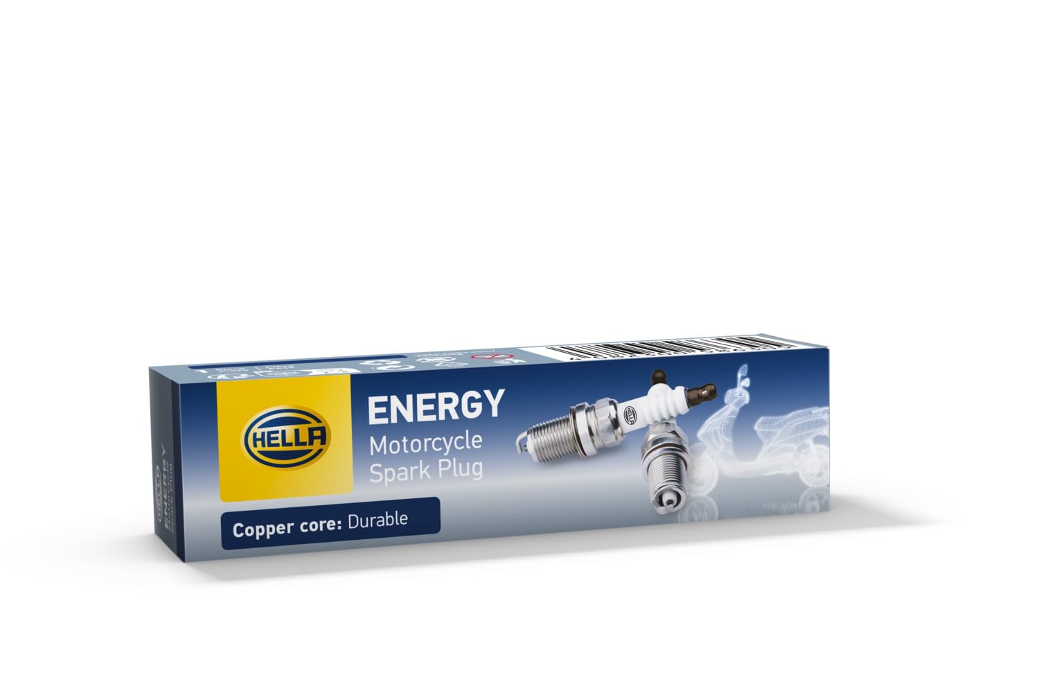 HELLA 8EH 358 002-161 Zündkerze - Energy CD10RN-7D - Schlüsselweite: 16 - Gewindelänge: 19mm - Elektrodenabstand: 0.7mm von Hella