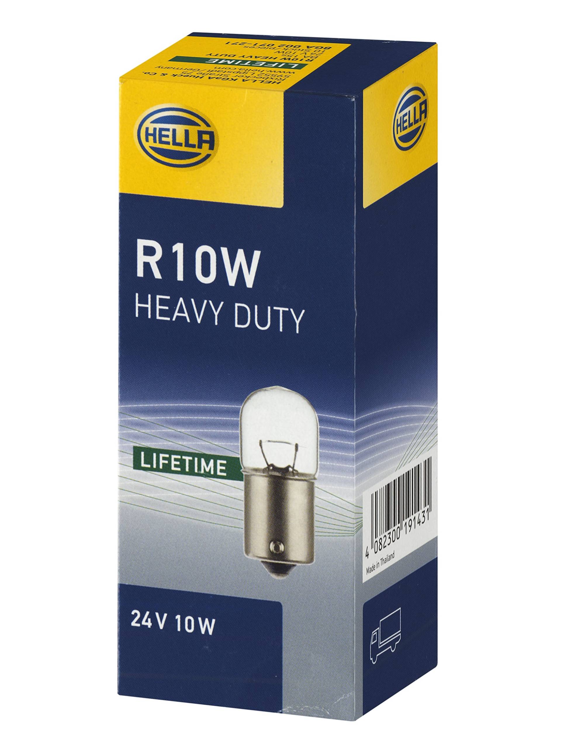 HELLA 8GA 002 071-271 Glühlampe - C5W - Heavy Duty Expert - 24V - 10W - Sockelausführung: BA15s - Schachtel - Menge: 10 von Hella