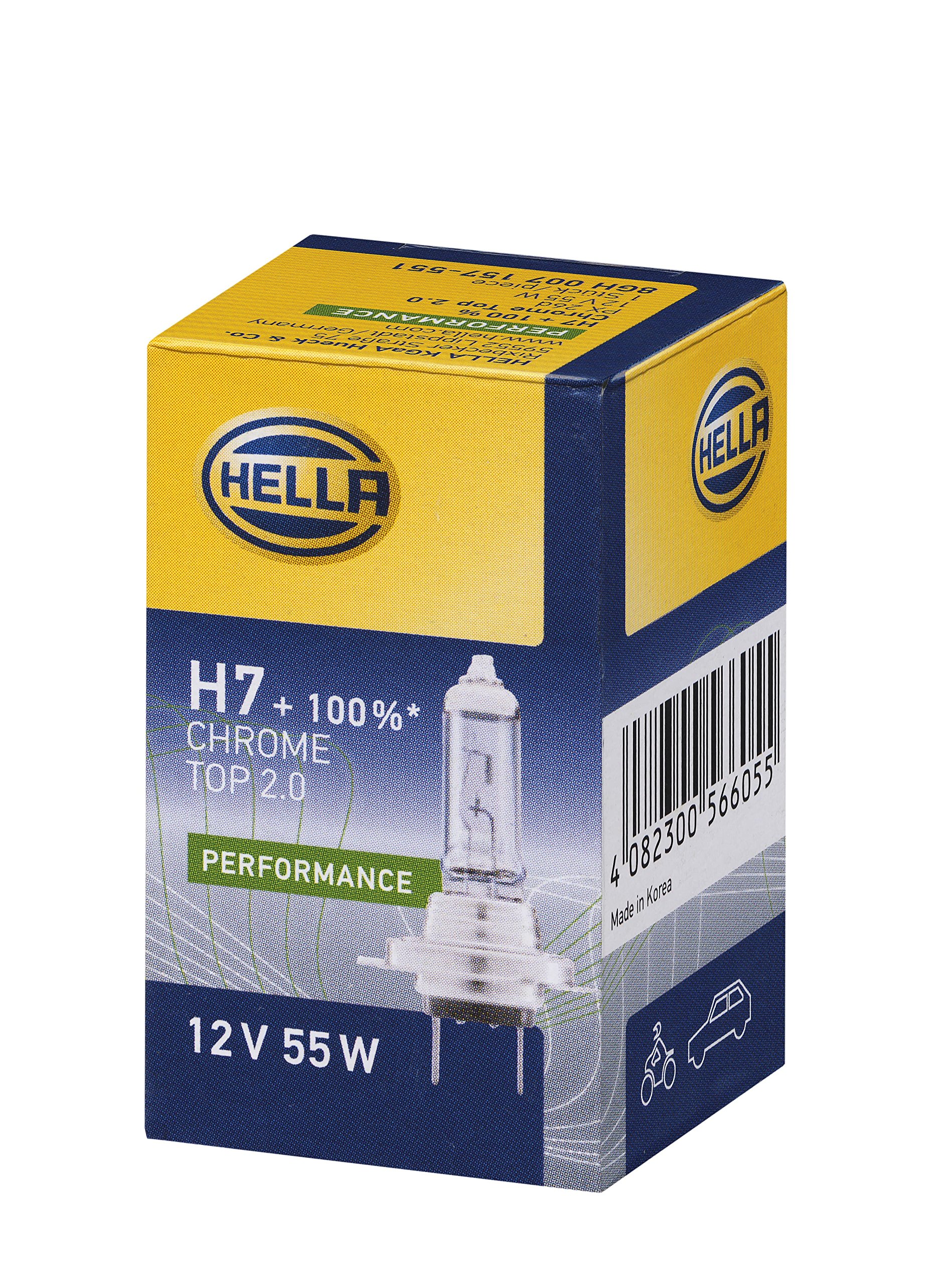 HELLA 8GH 007 157-551 Glühlampe - H7 - 12V - 55W - Sockelausführung: PX26d von Hella