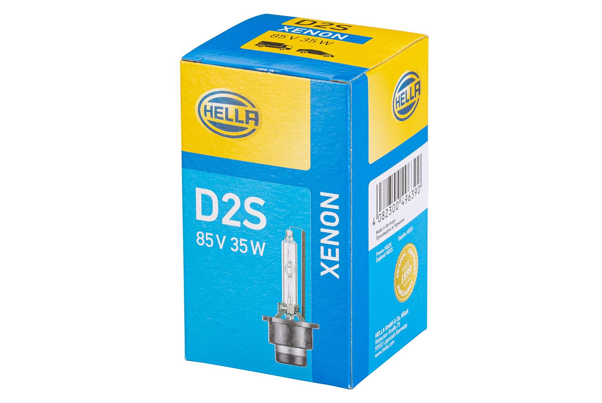 HELLA 8GS 007 949-261 Xenon Glühlampe - D2S - Xenon up to 4300 Kelvin - 85V - 35W - Sockelausführung Glühlampe: P32d-2 - Schachtel - Menge: 1 von Hella