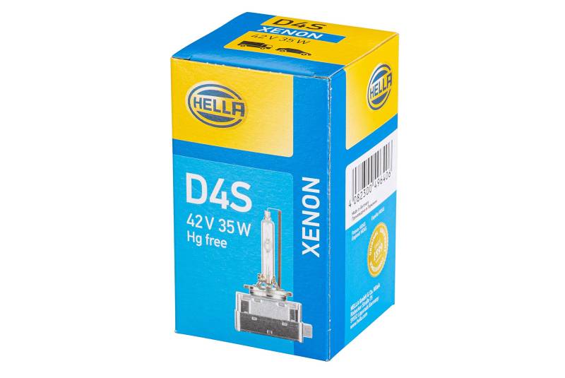 HELLA 8GS 007 949-311 Xenon Glühlampe - D4S - Xenon up to 4300 Kelvin - 42V - 35W - Sockelausführung Glühlampe: P32d-5 - Schachtel - Menge: 1 von Hella