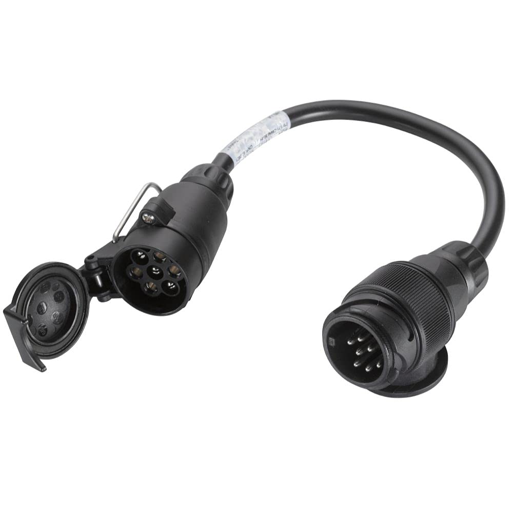 HELLA Adapterkabel, Anhängersteckdose - 12V - von 13-polig auf 7-polig - Länge: 250mm - Kabel: 250mm - Kunststoff - schwarz - DIN/ISO: 11446 N-Typ/1724 N-Typ - Menge: 1 - 8JA 005 952-001 von Hella