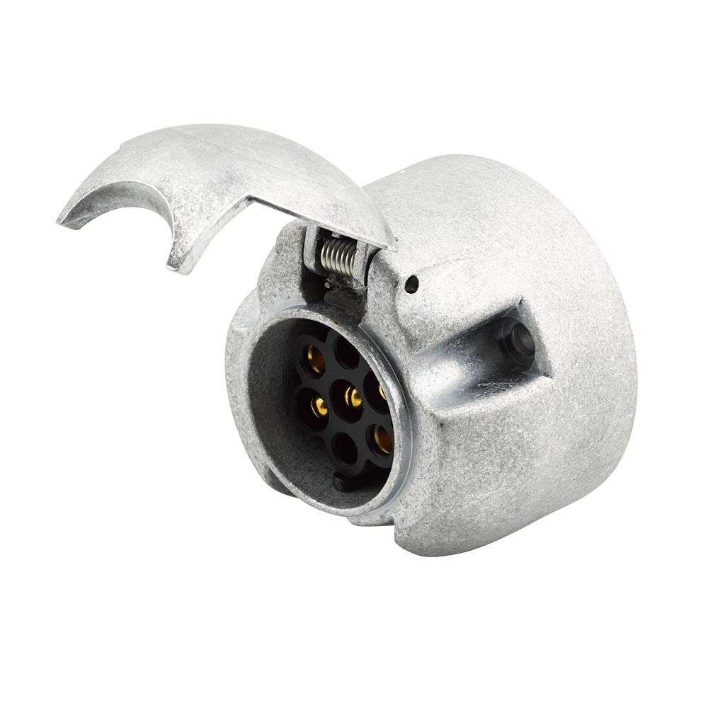 HELLA Steckdose - 12V - 5-polig - Schraubanschluss - Stecker: Steckverteiler - Aluminium - silber - DIN/ISO: 1724 - Menge: 1 - 8JB 001 940-001 von Hella