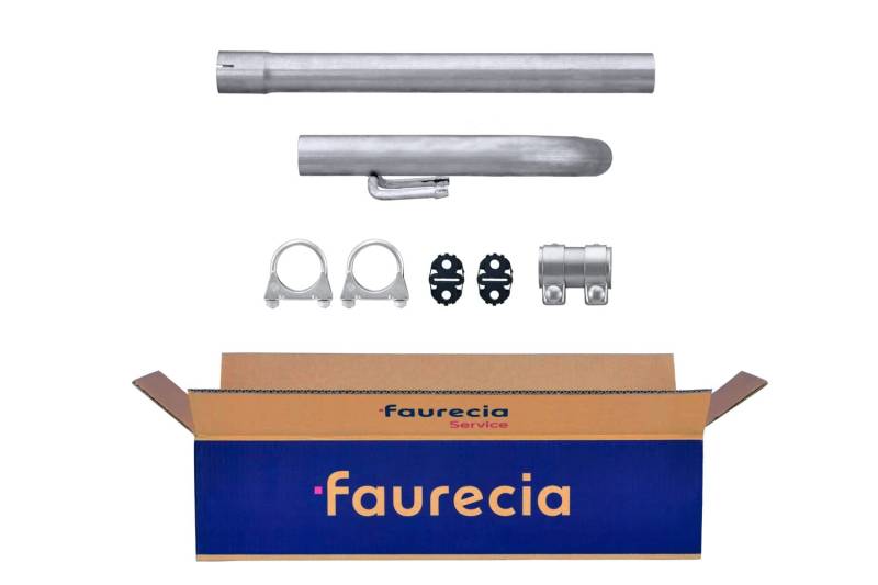 HELLA 8LA 366 003-381 Abgasrohr - Easy2Fit® Kit - mitte - zweiteilig - Set mit Anbauteilen - für u.a. RENAULT KANGOO von Hella