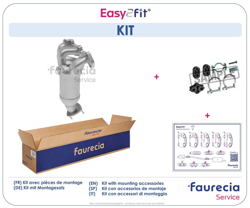 HELLA 8LF 366 055-191 Krümmerkatalysator - Easy2Fit® Kit - Euro 4 - einteilig - Set mit Anbauteilen - für u.a. OPEL CORSA C von Hella