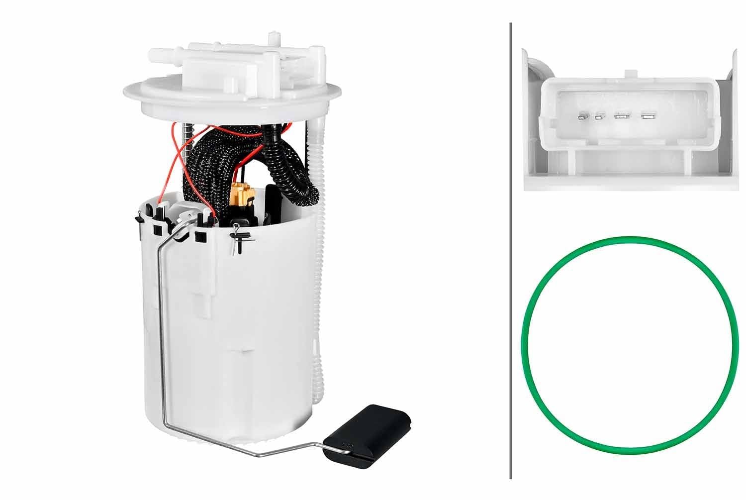 HELLA 8TF 358 304-991 Kraftstoff-Fördereinheit - elektrisch - 4-polig - mit Tankgeber/mit Dichtungen von Hella