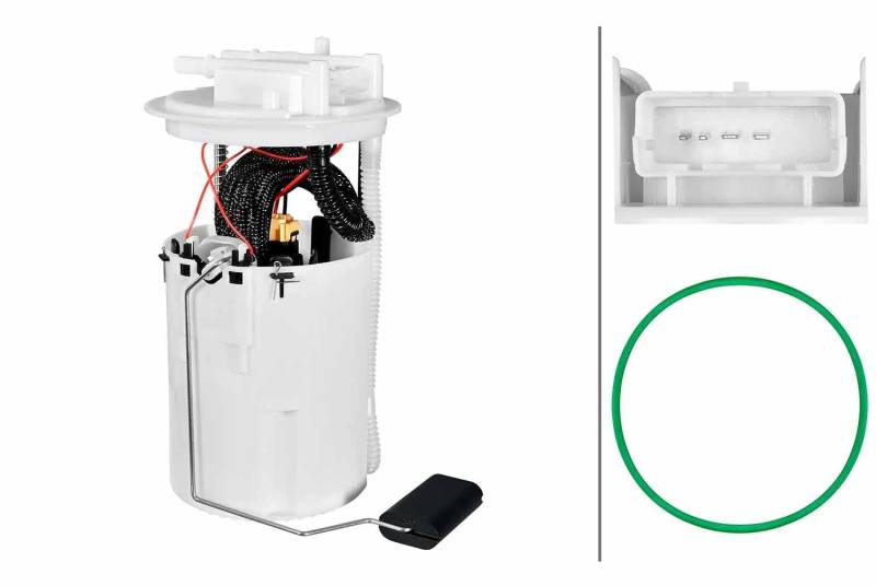 HELLA 8TF 358 304-991 Kraftstoff-Fördereinheit - elektrisch - 4-polig - mit Tankgeber/mit Dichtungen von Hella