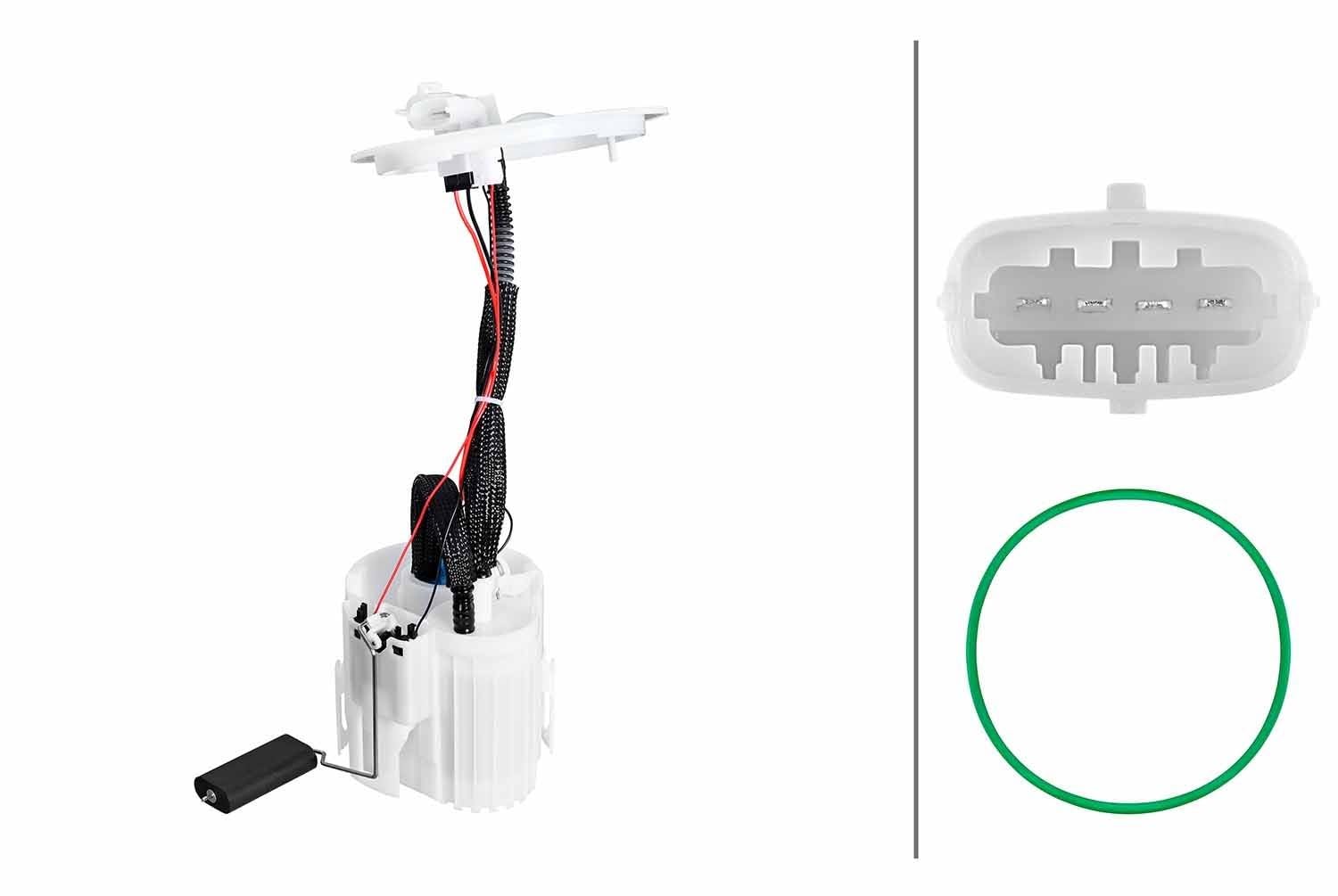 HELLA 8TF 358 306-941 Kraftstoff-Fördereinheit - elektrisch - 4-polig - mit Dichtung/mit Tankgeber von Hella