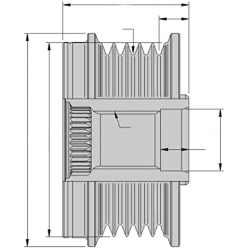 HELLA 9XU 358 038-011 Generatorfreilauf - Gewindemaß: M16x1,5 - Anzahl der Rillen: 6 - mit Kappe von Hella