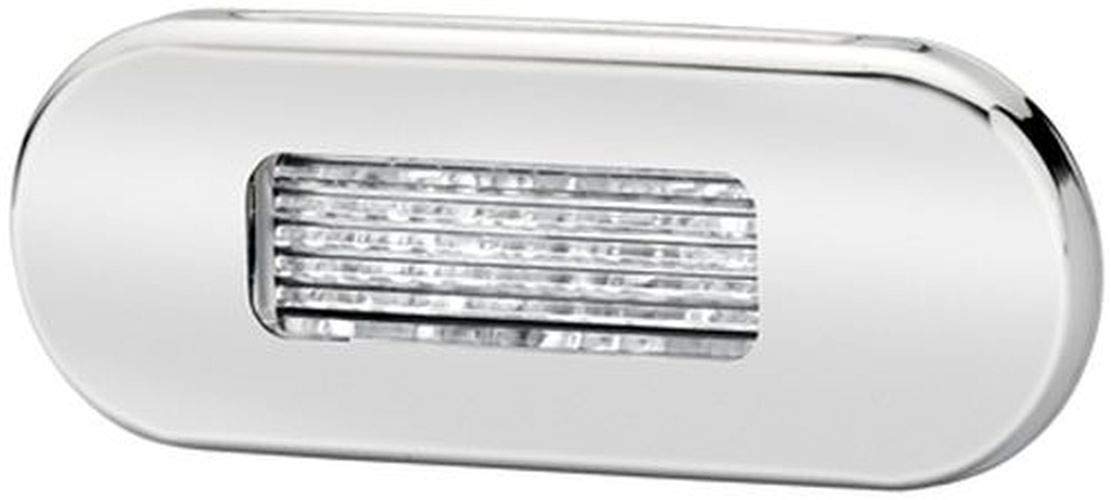 HELLA Einstiegsleuchte - LED - 12V / 24V - Einbau - ECE - Lichtscheibenfarbe: glasklar - LED Lichtfarbe: blau - 2XT 959 680-612 von Hella