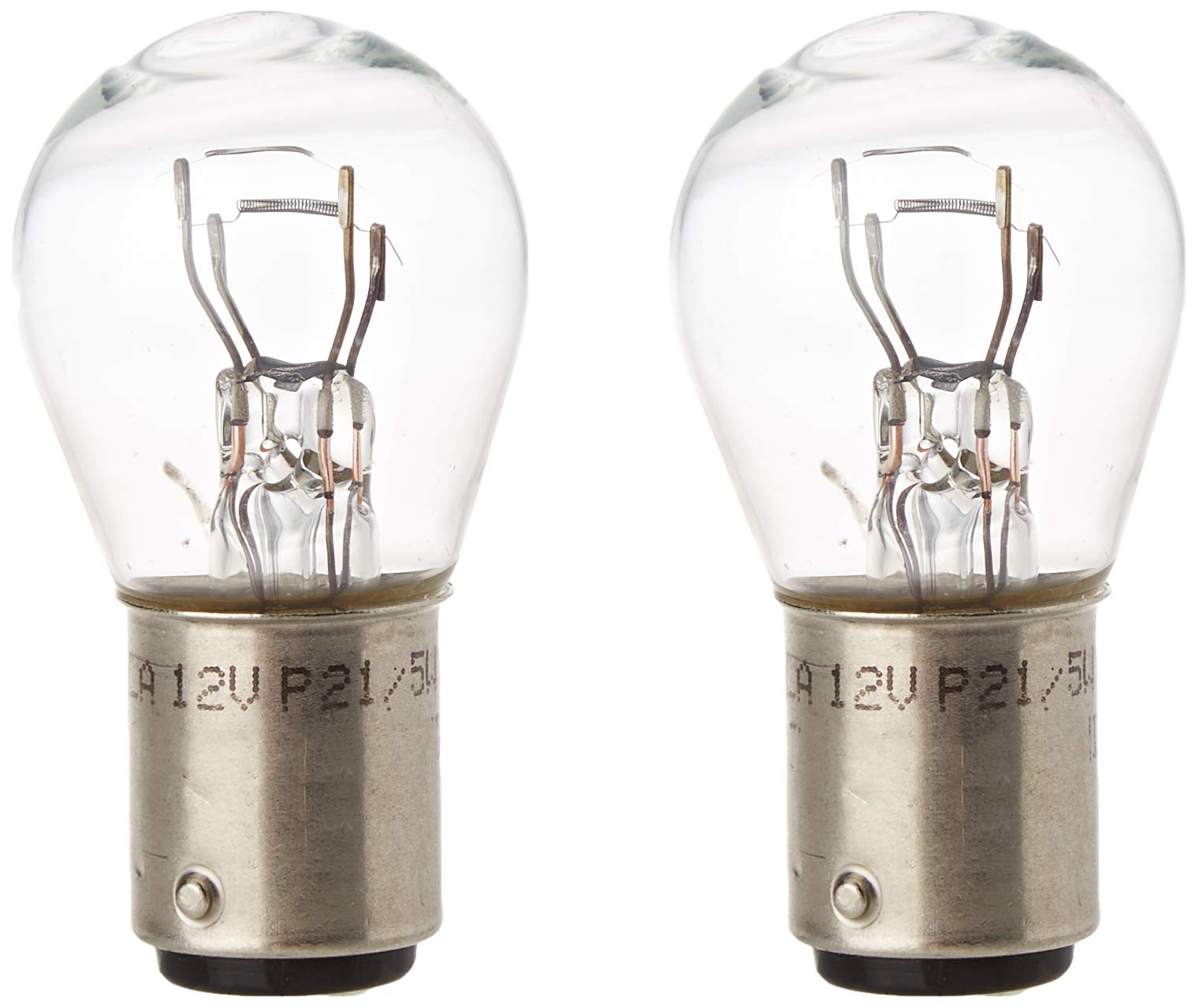 HELLA 8GD 002 078-123 Halogen Glühlampe - P21/5W - Standard - 12V - 5W - Sockelausführung Glühlampe: BAY15d - Blister - Menge: 2 von Hella