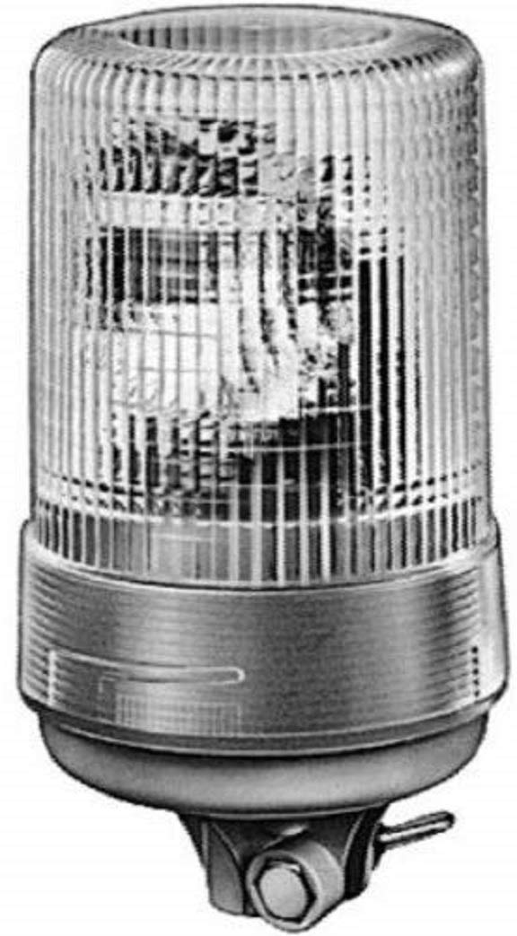 HELLA Rundumleuchte - Halogen Warnleuchte - KL 700 - 12V - gelb - rund - Rohrstutzen - Menge: 1 - 2RL 004 957-101 von Hella