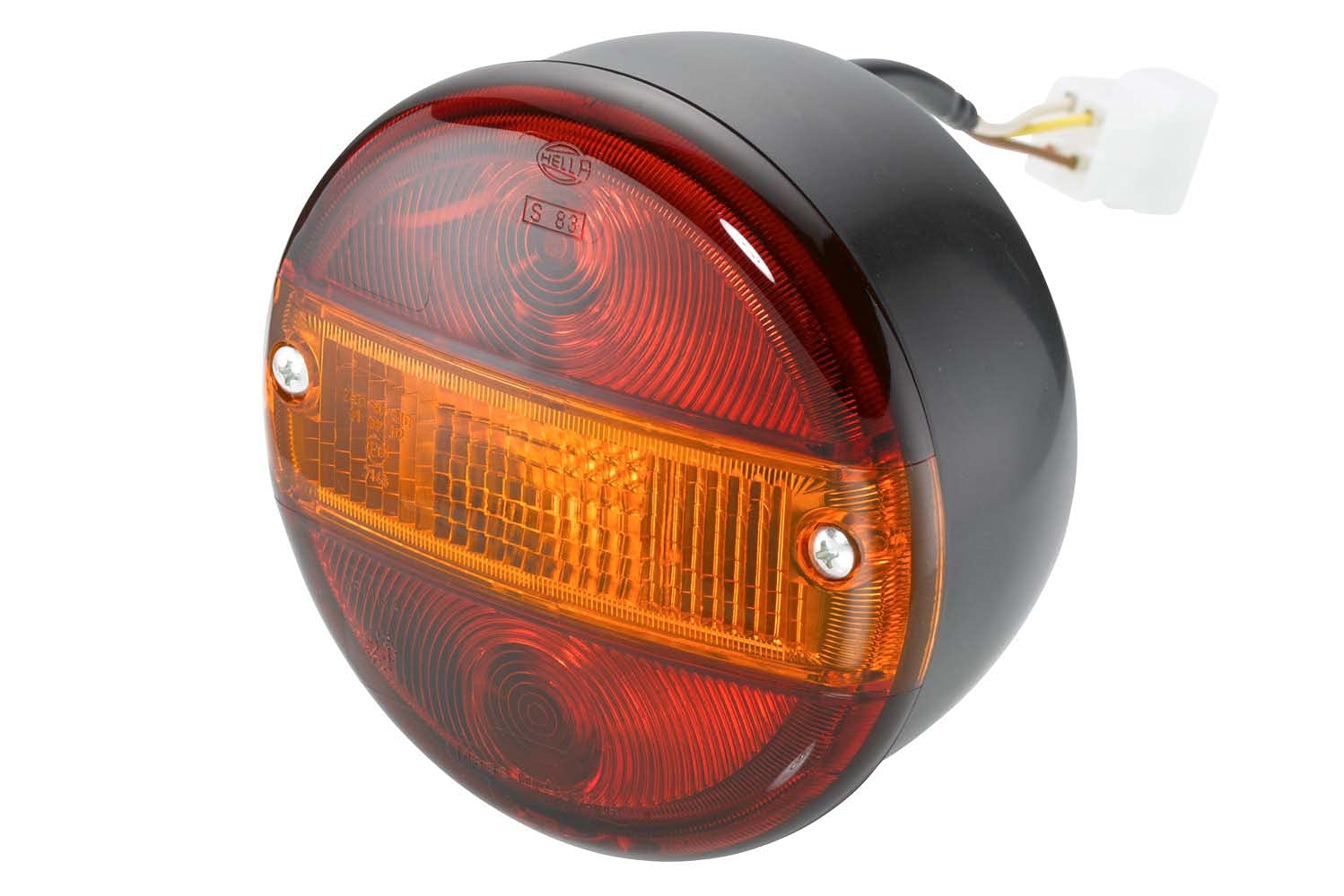 HELLA Rückleuchte - Glühlampe - Anhänger Beleuchtung - 12V - Anbau/geschraubt - ECE/ADR/GGVS/nicht SAE - Lichtscheibenfarbe: rot/gelb - Kabel: 150mm - Stecker: Flachstecker - 2SD 001 685-277 von Hella