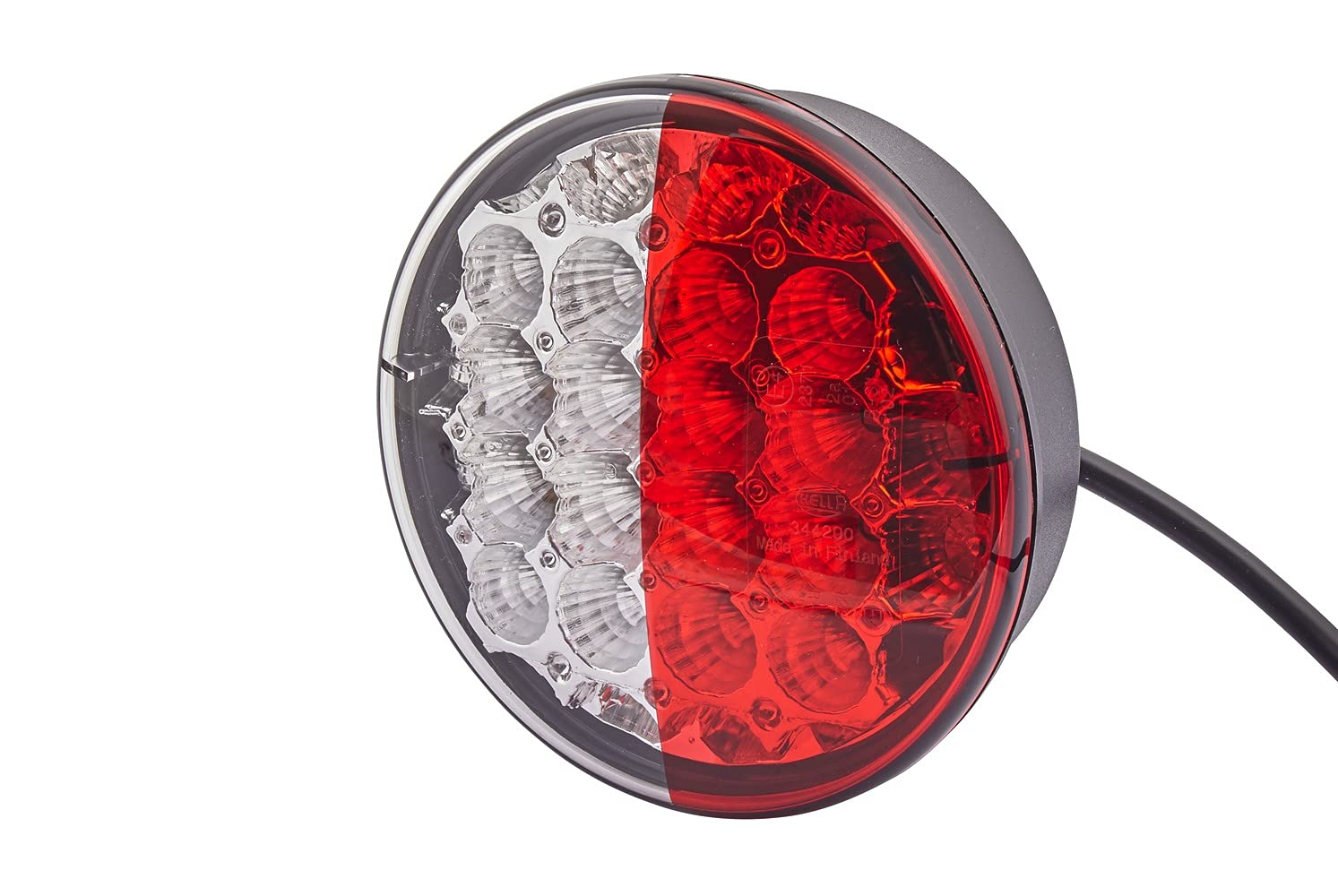 HELLA Rückleuchte - LED - Anhänger Beleuchtung - 24V / 12V - Einbau/geschraubt - ECE/ADR/GGVS - Lichtscheibenfarbe: rot/weiß/rot - Kabel: 500mm - Stecker: offene Kabelenden - 2SD 344 200-311 von Hella