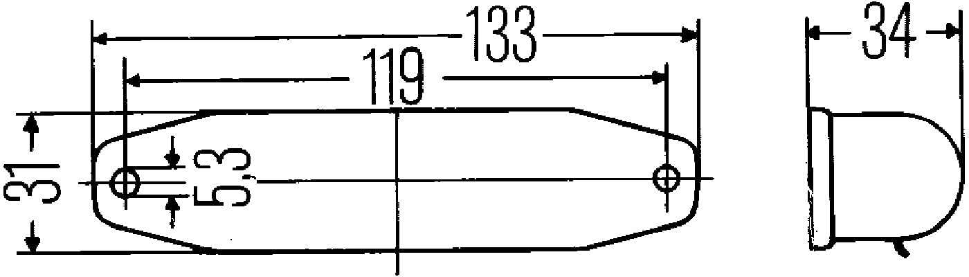 HELLA Leseleuchte - Halogen - 12V / 24V - Anbau - innen - 2AB 001 208-001 von Hella