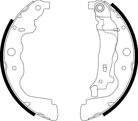 HELLA 8DB 355 000-301 Bremsbackensatz - H1693 - für u.a. DACIA / LADA / MERCEDES-BENZ / NISSAN von Hella