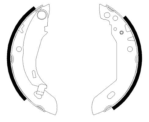 HELLA PAGID 8DB 355 000-651 Bremsbackensatz - H8105 - Bremssystem: Lucas - für u.a. CITROEN / DALLAS / PEUGEOT von Hella