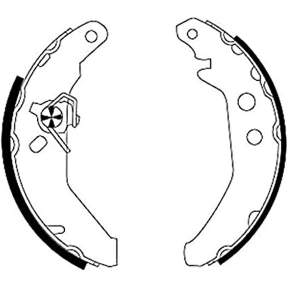 HELLA 8DB 355 001-031 Bremsbackensatz - H8560 - für u.a. FORD von Hella