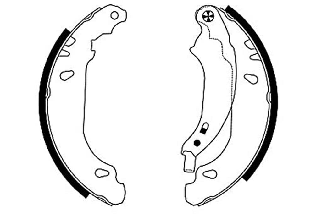 HELLA PAGID 8DB 355 001-881 Bremsbackensatz - H9105 - Bremssystem: Bosch - für u.a. PEUGEOT von Hella