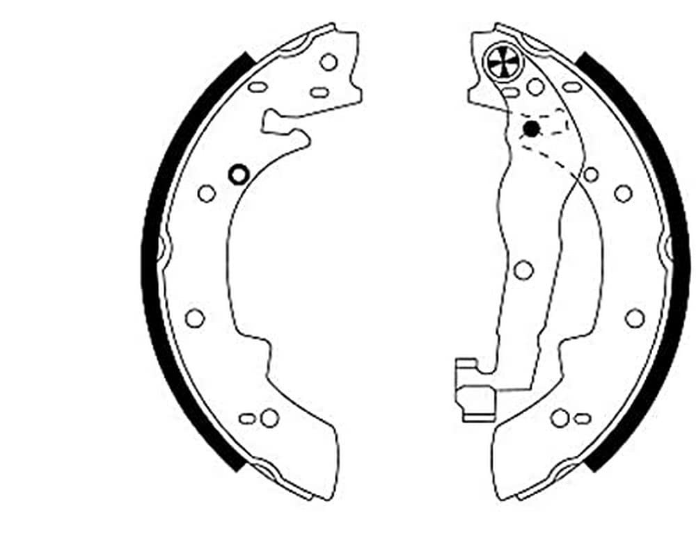 HELLA 8DB 355 001-991 Bremsbackensatz - H9190 - für u.a. BMW / PEUGEOT / RENAULT von Hella