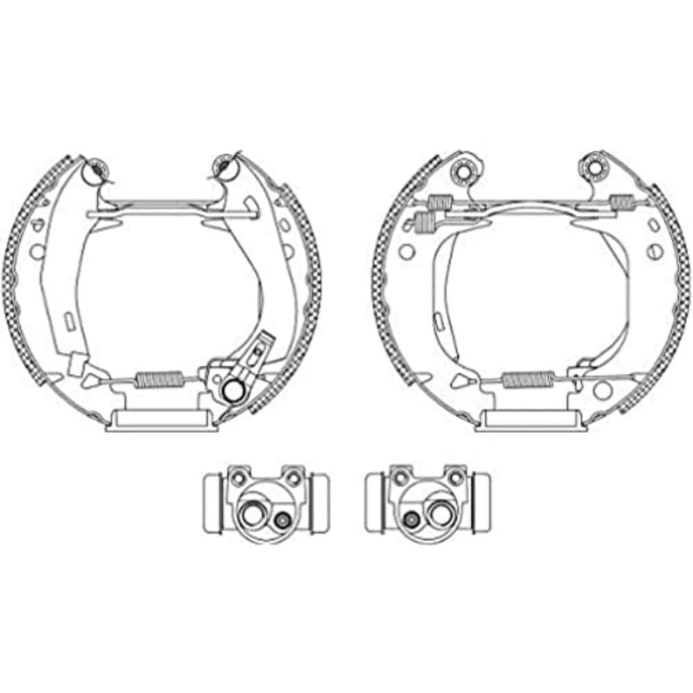 HELLA PAGID 8DB 355 003-921 Bremsbackensatz - R0405 - Bremssystem: Bendix - für u.a. CITROEN / PEUGEOT von Hella