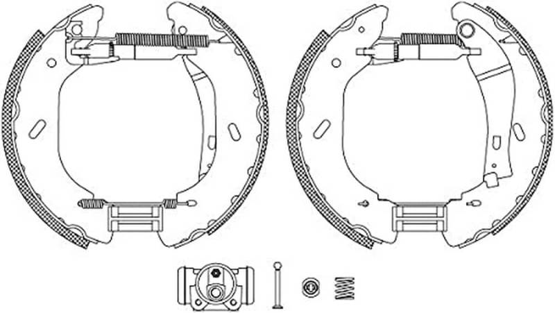 HELLA 8DB 355 005-071 Bremsbackensatz - R1297 - für u.a. FORD / LDV von Hella