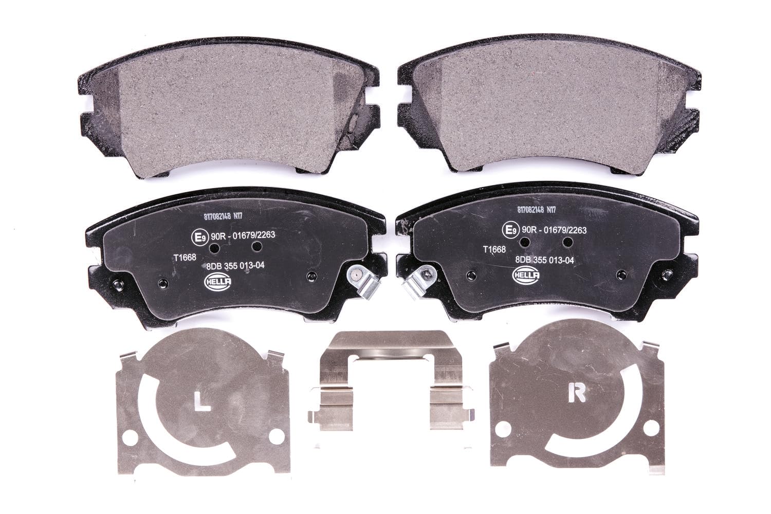 HELLA PAGID Bremsbeläge vorne - mit akustischer Verschleißwarnung - vier Bremsbeläge pro Set - T1668 - für u.a. BUICK / CHEVROLET / GMC / HOLDEN / OPEL - 8DB 355 013-041 von Hella