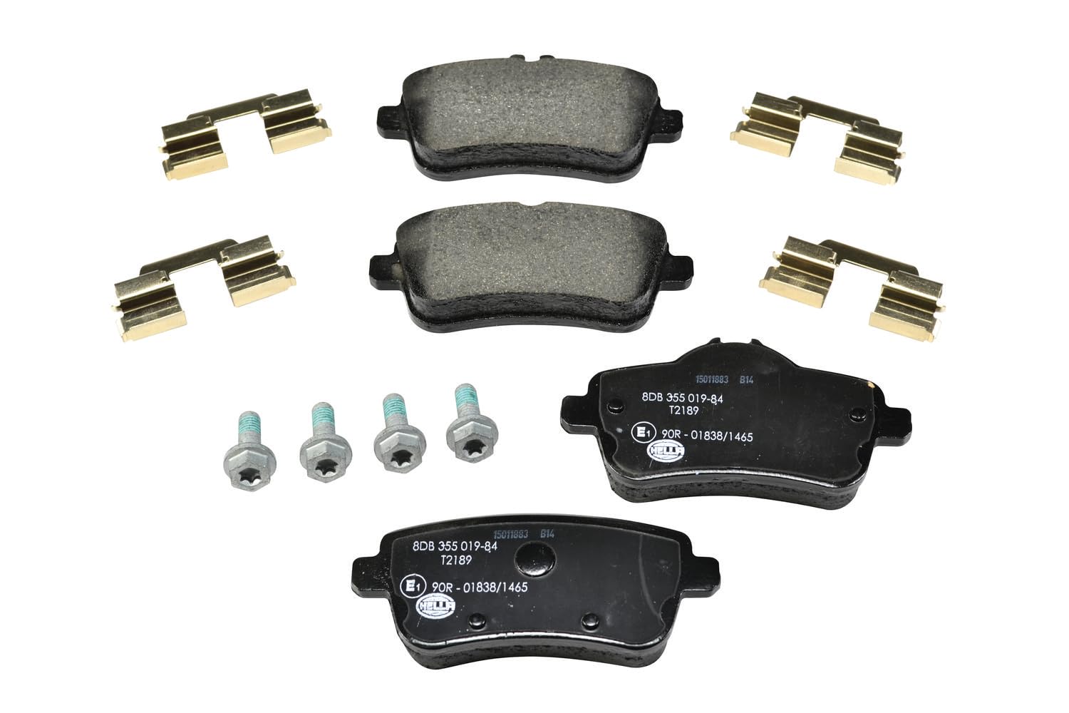 HELLA PAGID Bremsbeläge hinten - für Verschleißwarnanzeiger vorbereitet - vier Bremsbeläge pro Set - T2189 - für u.a. MERCEDES-BENZ - 8DB 355 019-841 von Hella