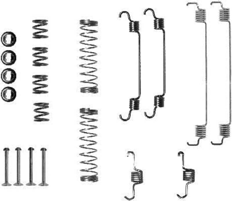 HELLA 8DZ 355 200-741 Zubehörsatz, Bremsbacken - X0130 - Bremssystem: Bosch - für u.a. CITROEN / PEUGEOT von Hella