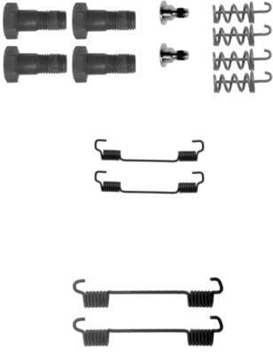 HELLA PAGID 8DZ 355 201-741 Zubehörsatz, Feststellbremsbacken - X0162 - Bremssystem: ATE - für u.a. MERCEDES-BENZ von Hella