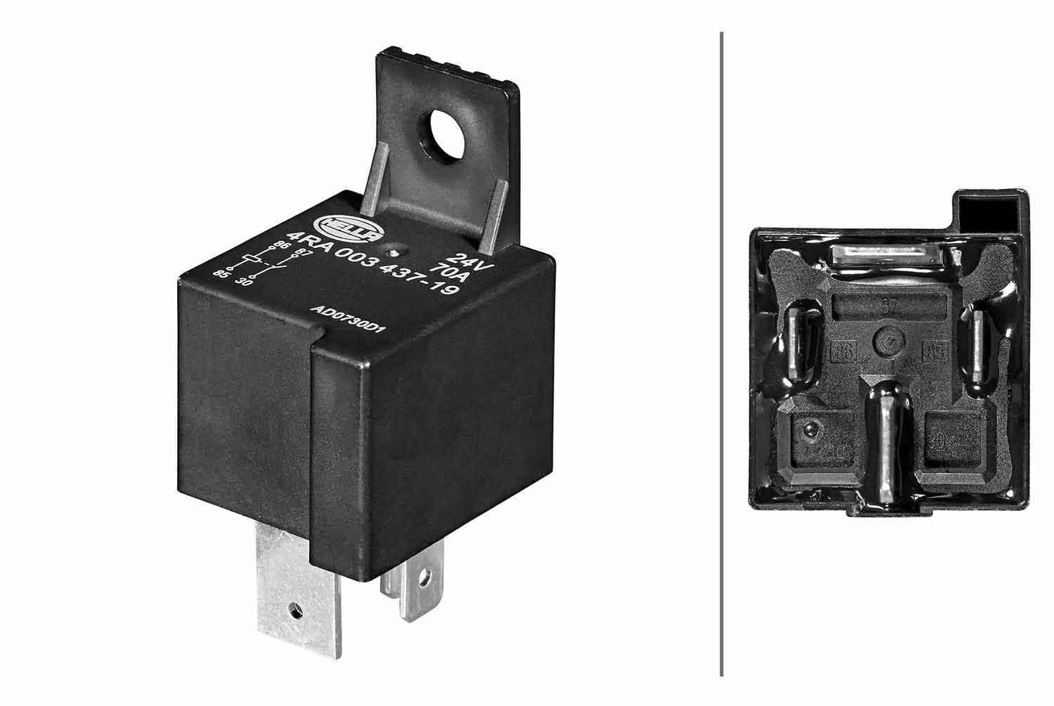 HELLA Relais, Arbeitsstrom - 12V - 4-polig - Schließer - 4RA 003 437-181 von Hella