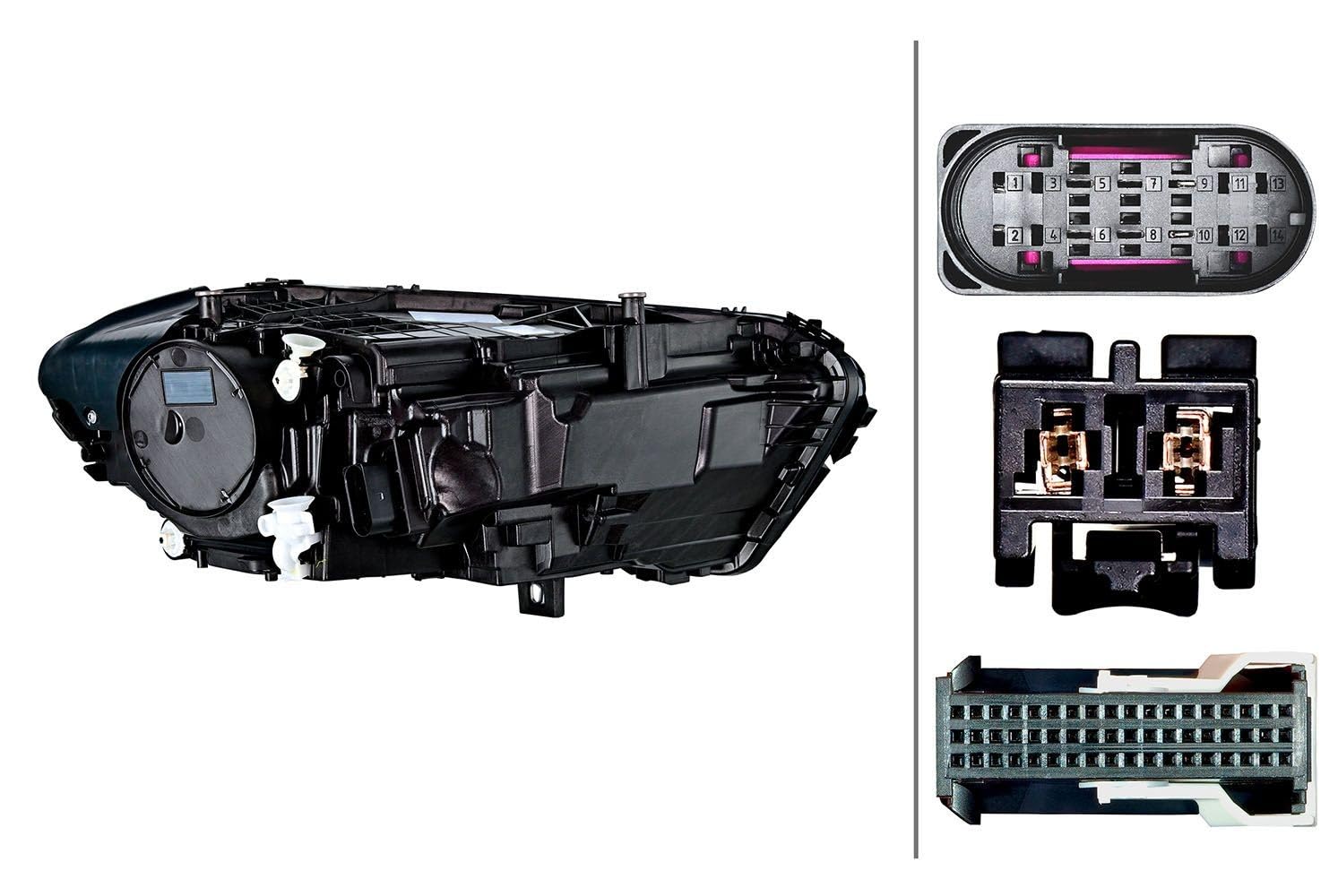 HELLA 1EX 015 390-511 LED Scheinwerfer - für u.a. MERCEDES-BENZ A-CLASS (W177) - ECE - für Rechtsverkehr - links von Hella