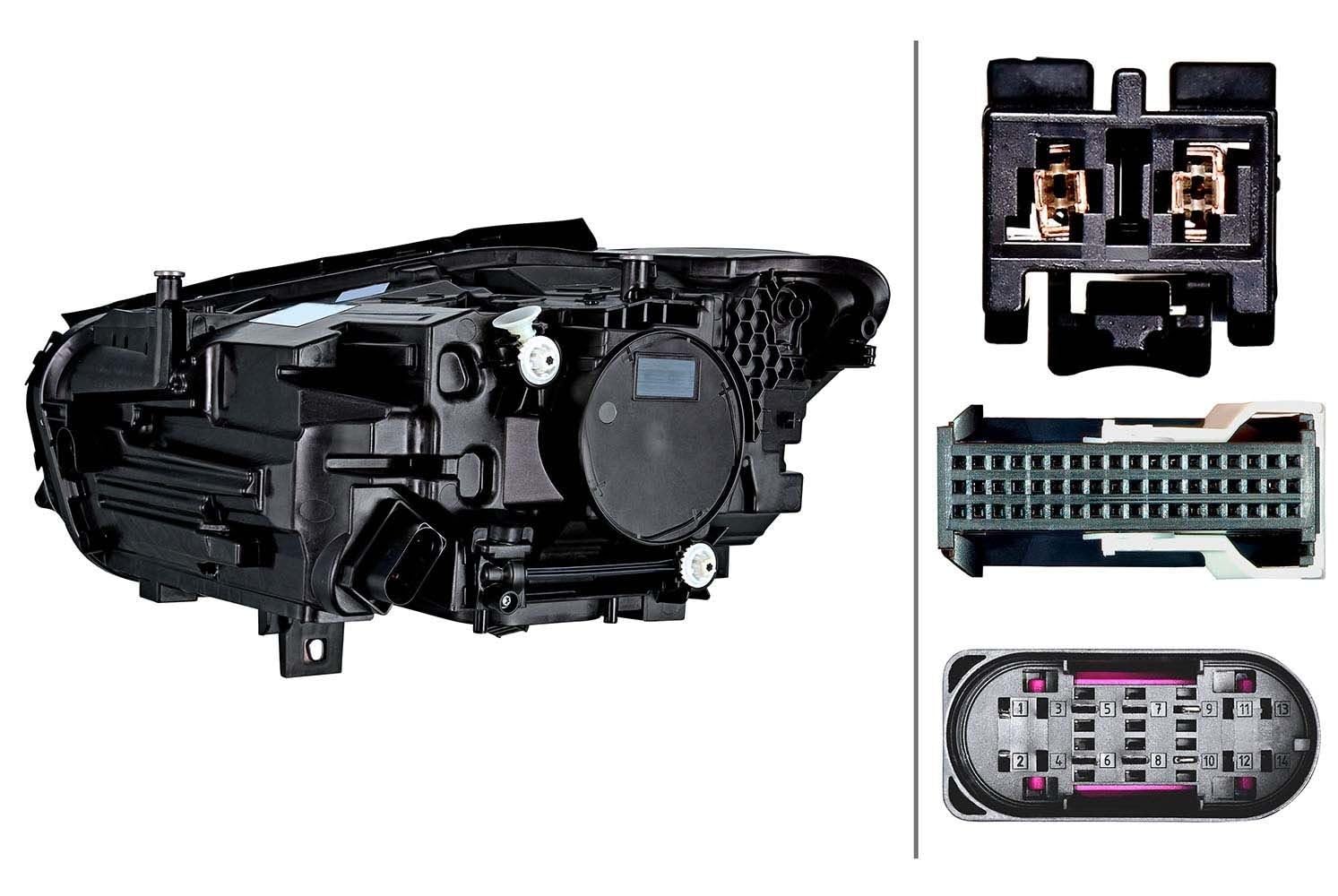 HELLA 1EX 015 558-321 LED Scheinwerfer - für u.a. MERCEDES-BENZ B-KLASSE Sp. Tourer (W247) - ECE - für Rechtsverkehr - rechts von HELLA