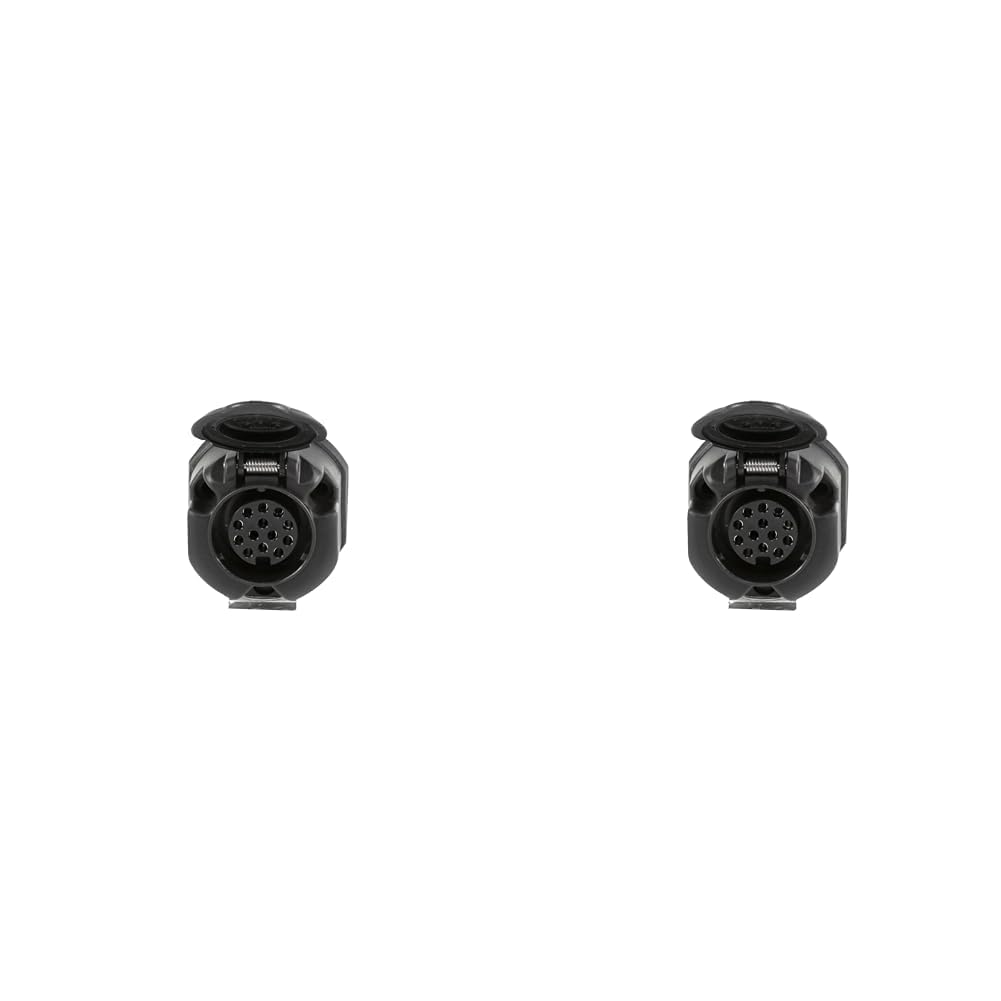 HELLA - Steckdose - 13-polig - mit Nebelschlussleuchtenabschaltung - Stecker: Schraubkontakt - schwarz - 8JB 005 949-011 rear (Packung mit 2) von Hella