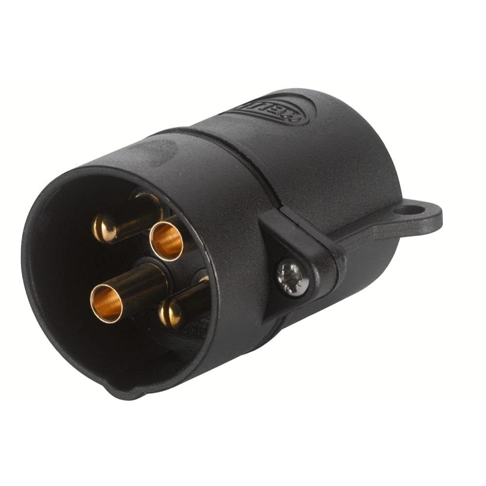 HELLA Stecker - 4-polig - Stecker: Schraubkontakt - Länge: 57mm - schwarz - DIN/ISO: 72575 - Menge: 1 - 8JA 001 920-011 von Hella