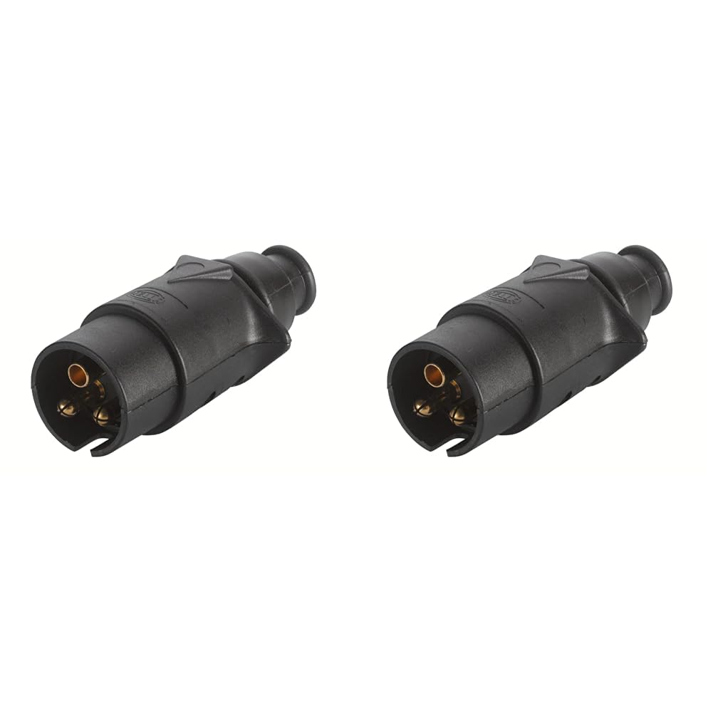 HELLA - Stecker - 3-polig - Stecker: Schraubkontakt - schwarz - 8JA 002 263-001 (Packung mit 2) von Hella