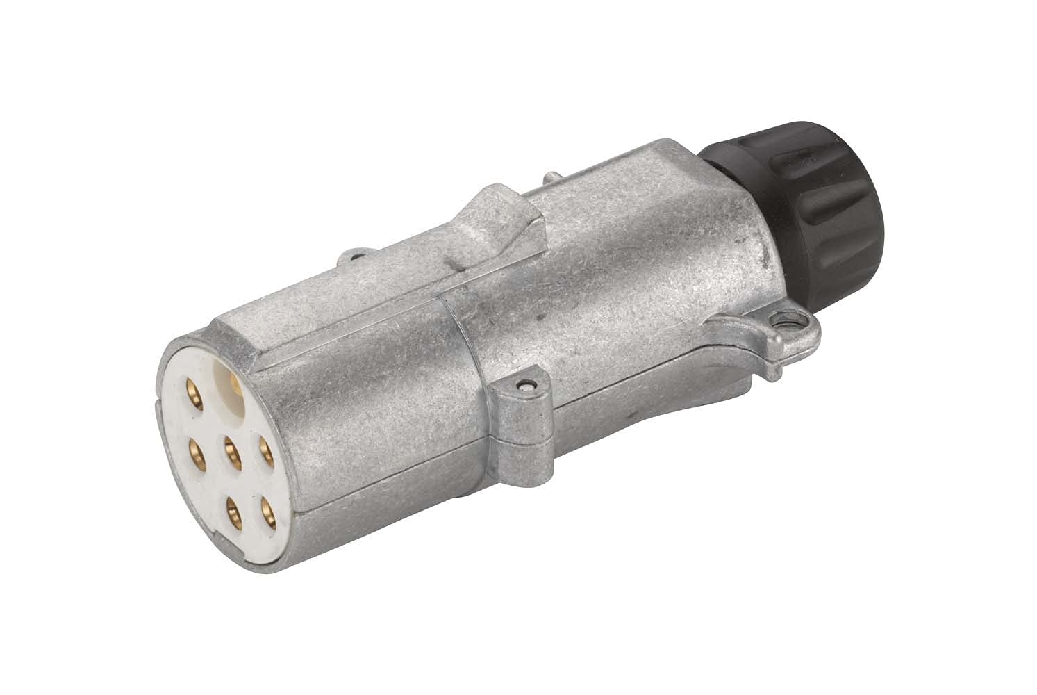 HELLA Stecker - 24V - 7-polig - Stecker: Schraubkontakt - mit Kabelverschraubung - Aluminium - silber - DIN/ISO: 3731 S-Typ - Menge: 10 - 8JA 003 832-001 von Hella