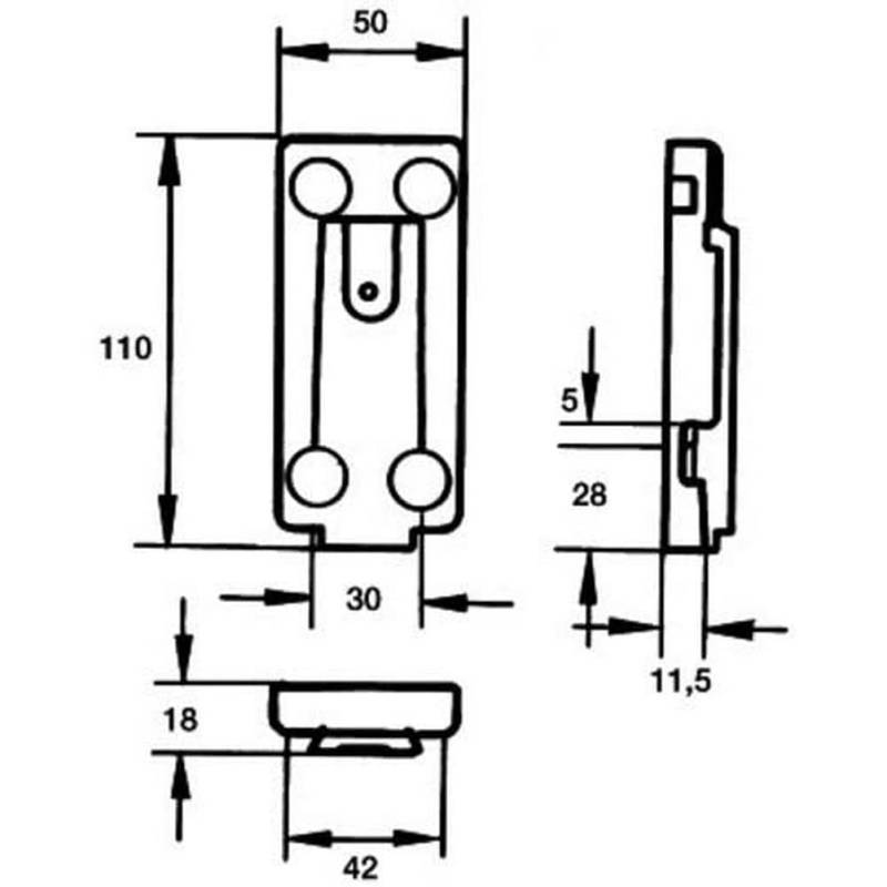 HELLA 9BP 561 006-012 Trägerplatte, Außenspiegel - beidseitig von Hella