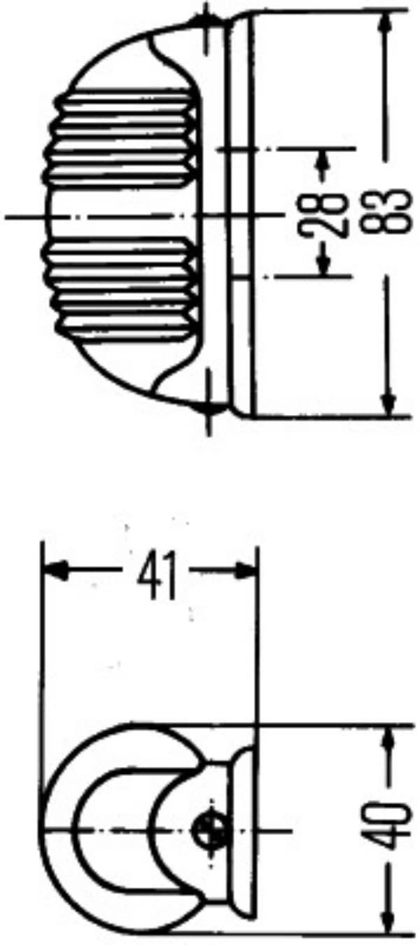 Hella 2BA 001 227-201 Blinkleuchte - 12V - Anbau - Lichtscheibenfarbe: gelb - links/rechts/vorne und von Hella