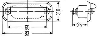 Hella 2KA 001 378-041 - Kennzeichenleuchte von Hella