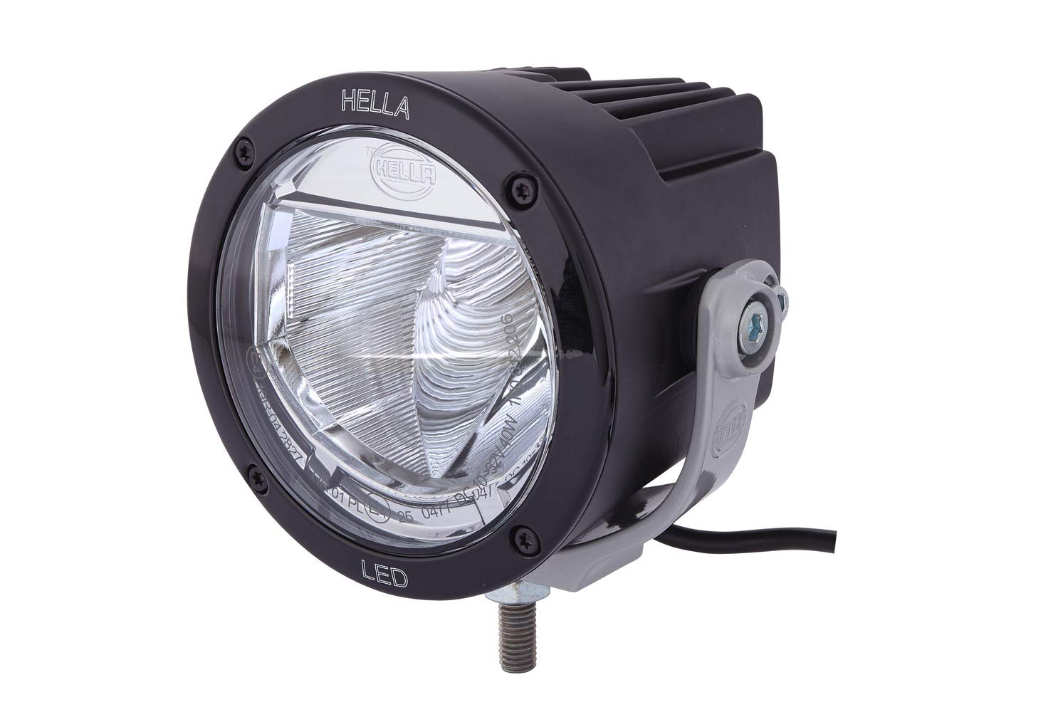 HELLA LED Fernscheinwerfer - Luminator X LED - 12V / 24V - rund - Referenzzahl: 37.5 - glasklare Streuscheibe - glasklar - Kabel: 3000mm - links/rechts - 1F0 012 206-011 von Hella