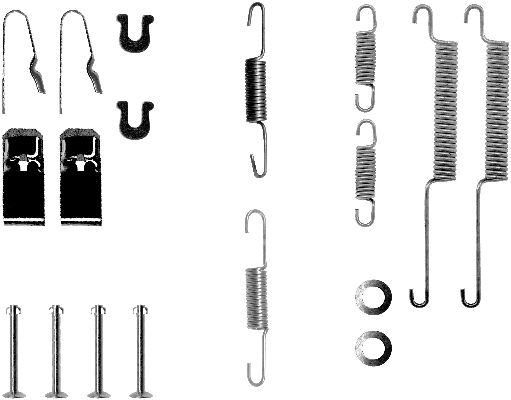 Zubehörsatz, Bremsbacken Hinterachse Hella 8DZ 355 200-081 von Hella