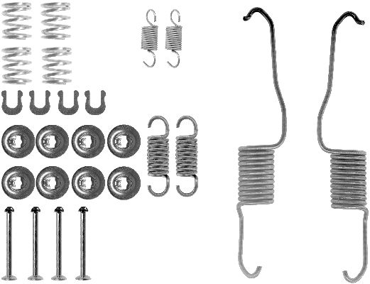 Zubehörsatz, Bremsbacken Hinterachse Hella 8DZ 355 200-161 von Hella