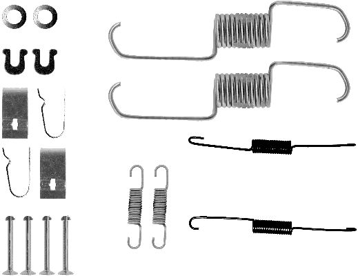 Zubehörsatz, Bremsbacken Hinterachse Hella 8DZ 355 200-361 von Hella