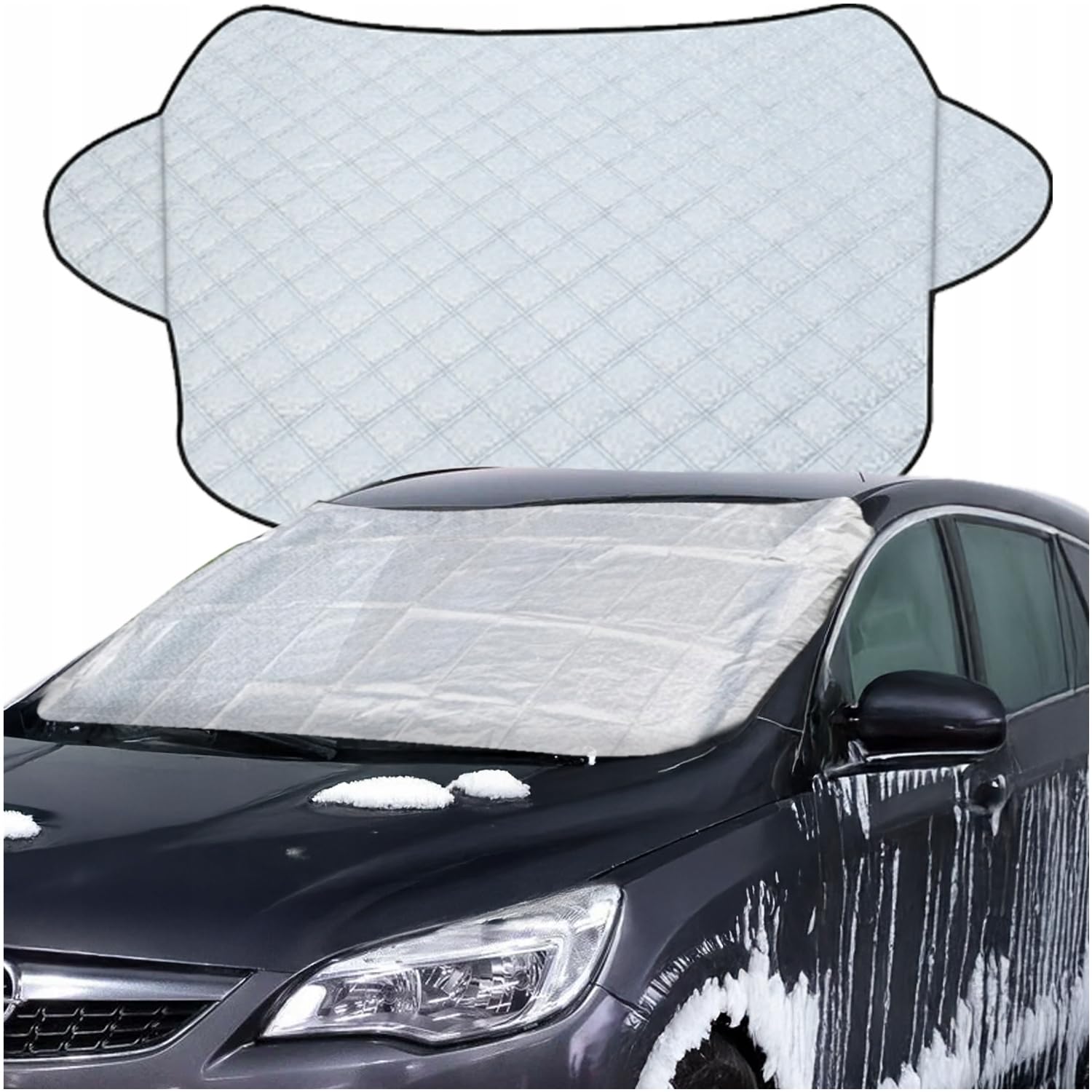 wasserdichte Antifrost- und Sonnenschutz-Matte für Windschutzscheibe – 130x60 cm – Winter und Sommer, Schutz vor Schnee, EIS, UV-Strahlen, Praktische Autoabdeckung von Hello Case