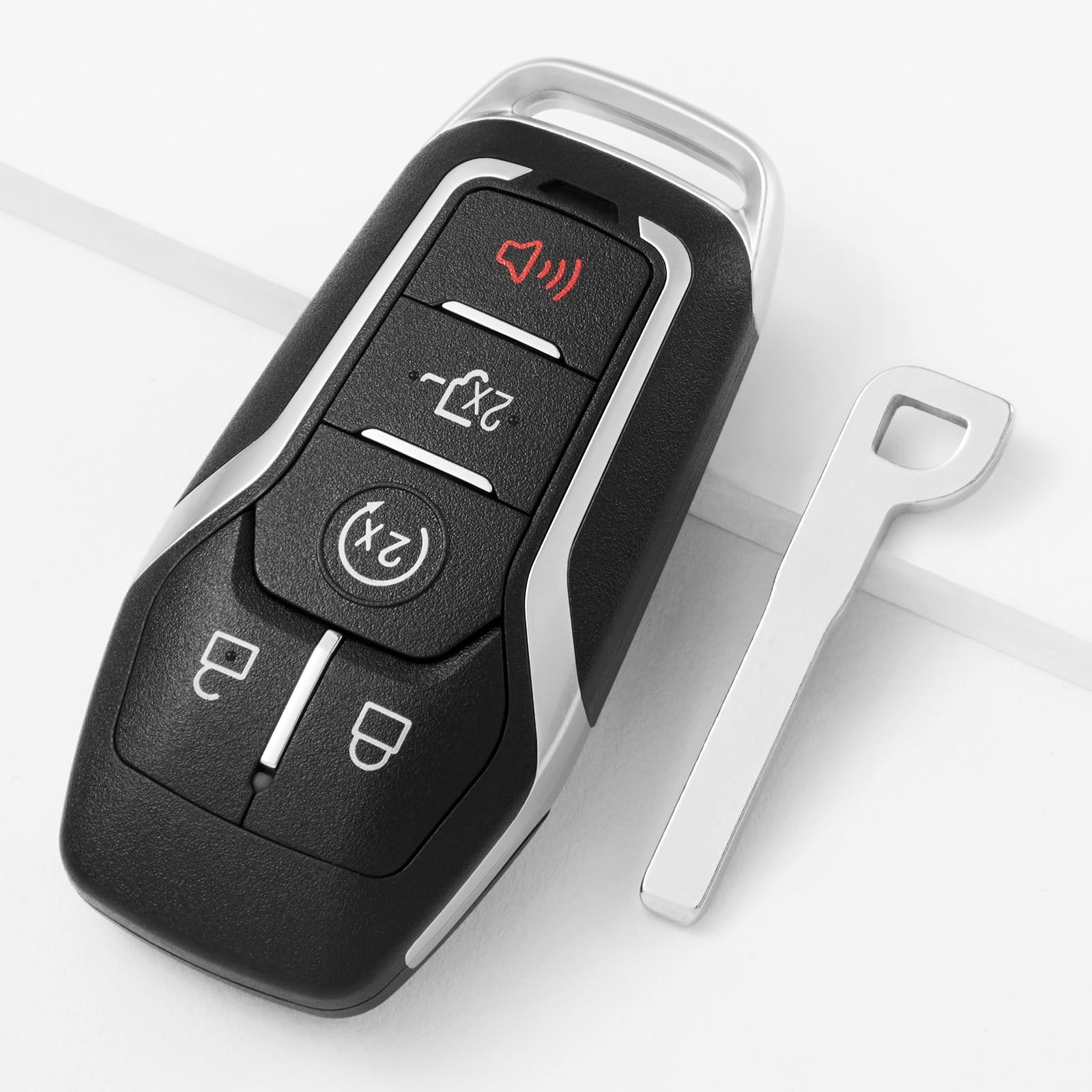 HelloAuto Ersatz für 5-Tasten-Smart-Fernbedienung für Ford 2015, 2016, 2017, Keyless Entry Fernbedienung M3N-A2C31243300 164-R8117, 902 MHz von HelloAuto