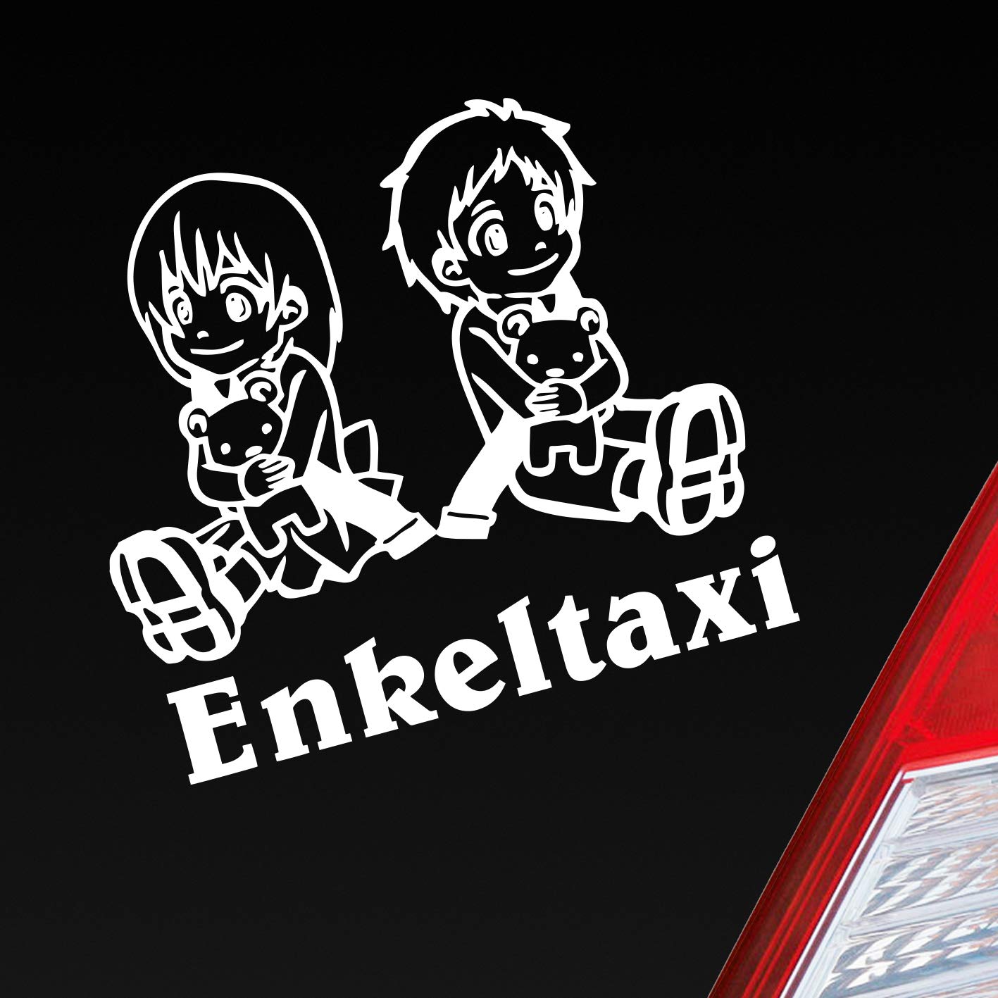 Hellweg Druckerei Enkeltaxi Oma Opa Kids Kinder Auto Aufkleber Sticker Heckscheibenaufkleber von Hellweg Druckerei