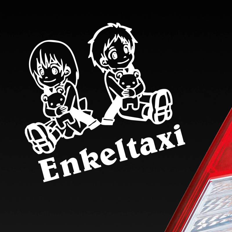 Hellweg Druckerei Enkeltaxi Oma Opa Kids Kinder Auto Aufkleber Sticker Heckscheibenaufkleber von Hellweg Druckerei